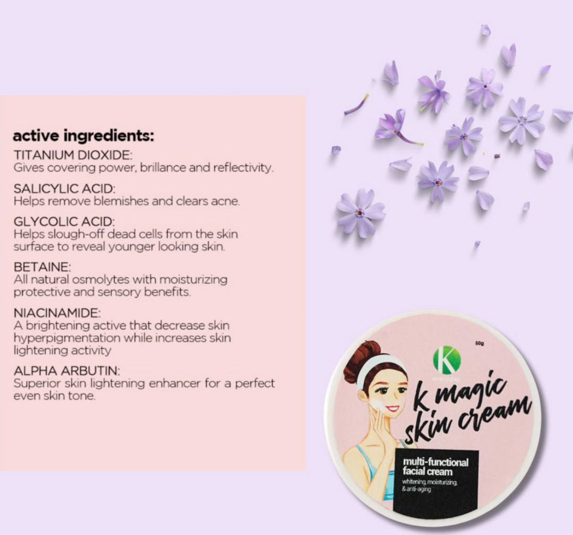K Magic Multi-Functional Facial Skin Cream ( NOW in 2 sizes: 15 gms or 50 gms. )