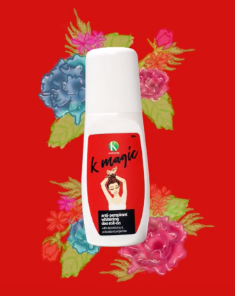 This is a K Magic Anti-Perspirant Whitening Deo Roll-On