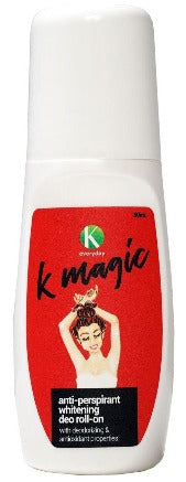 This is a K Magic Anti-Perspirant Whitening Deo Roll-On